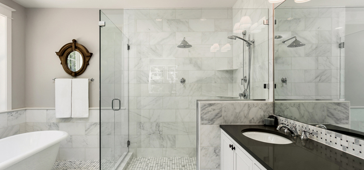 bathroom shower door installation in Visalia