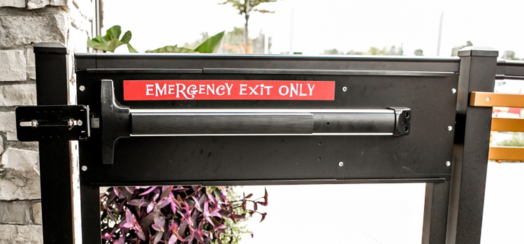 emergency push bar installation in Visalia