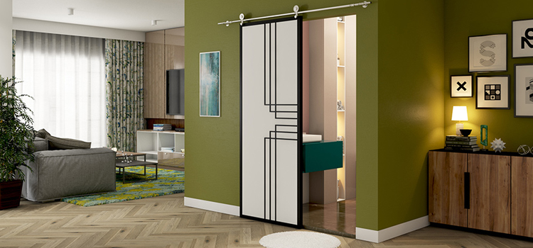 sliding bathroom door installation in Visalia